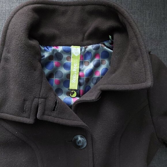 Brown Soia & Kyo Wool Blend Long Belted Coat - Picture 4 of 15